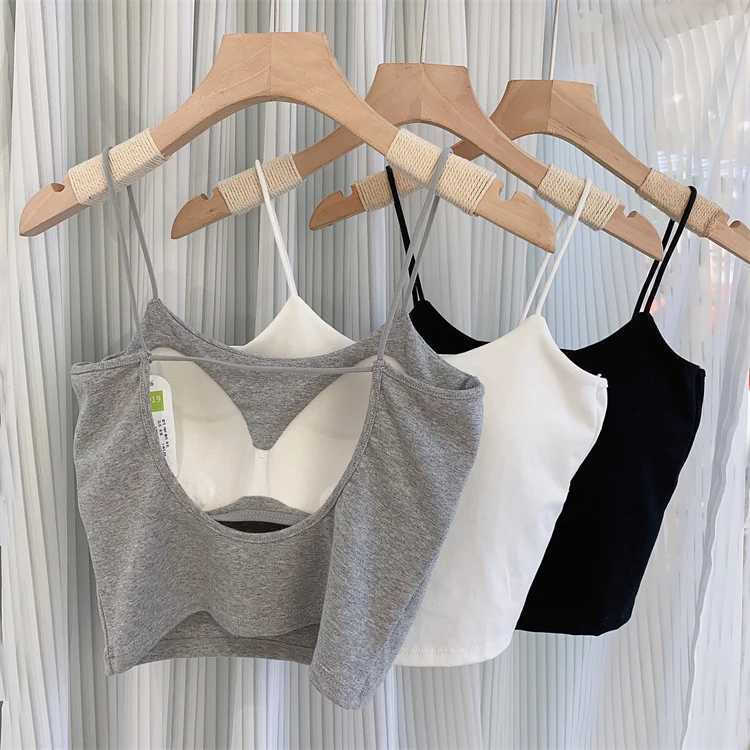 Tank Top For Women Summer Crop Tops Girls White Tube Top Fe Underwear Bras WomenS T-Shirt Sveless Vest Camisole 2023hotXJ250212