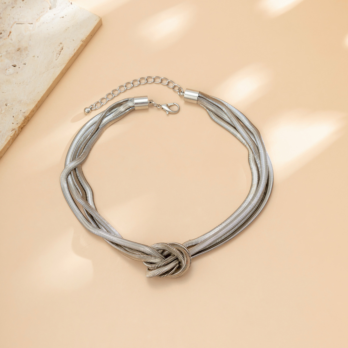 Woman fashion Adornment Sweet Cool Style Personalized Multi layered Punk Snake Bone Chain Knot Unique designer Necklace