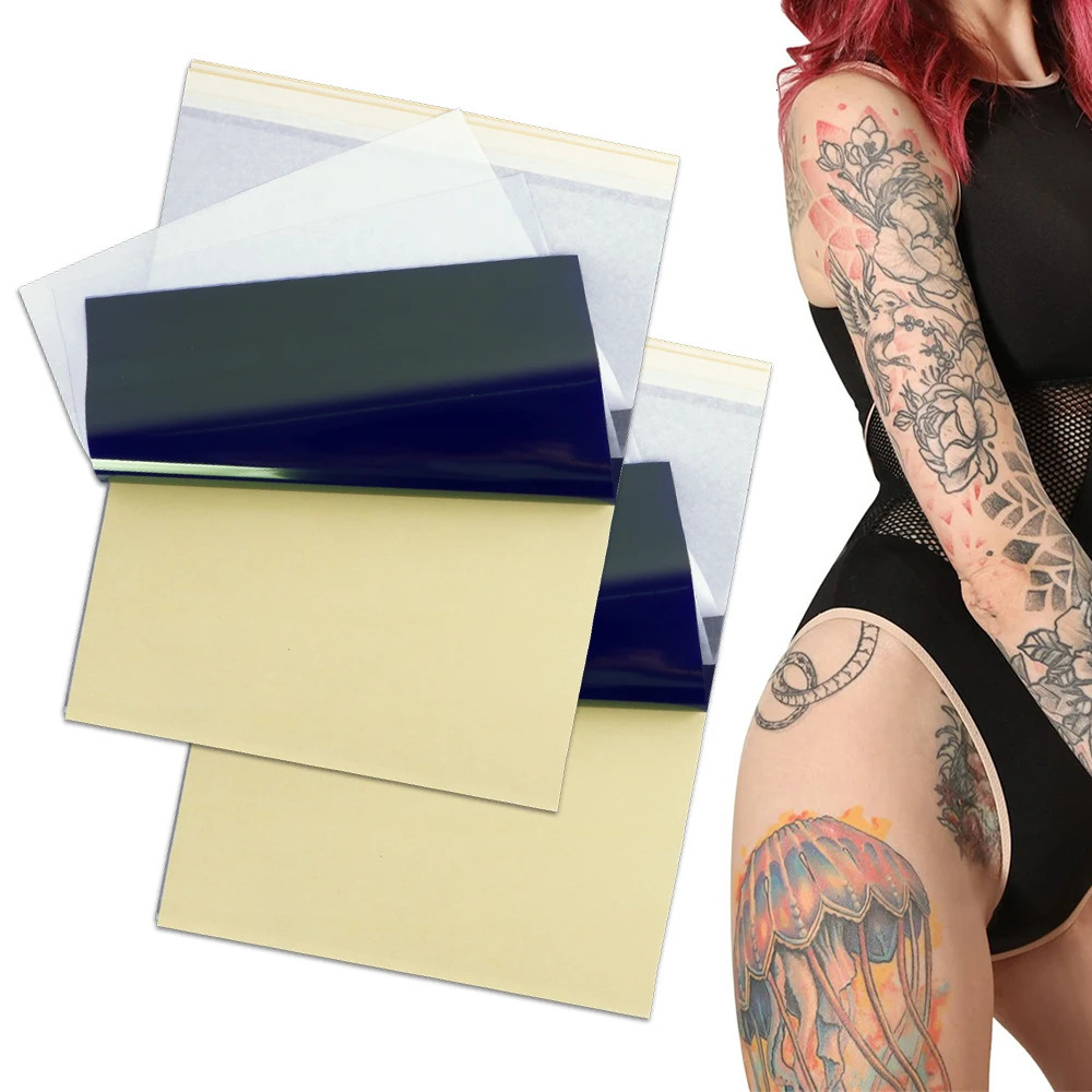 Tattoo Skin Practice 5pcs and 10pcs Transfer Paper Double Sided Microblading anent Makeup Silicone for Beginner And Artists 250207