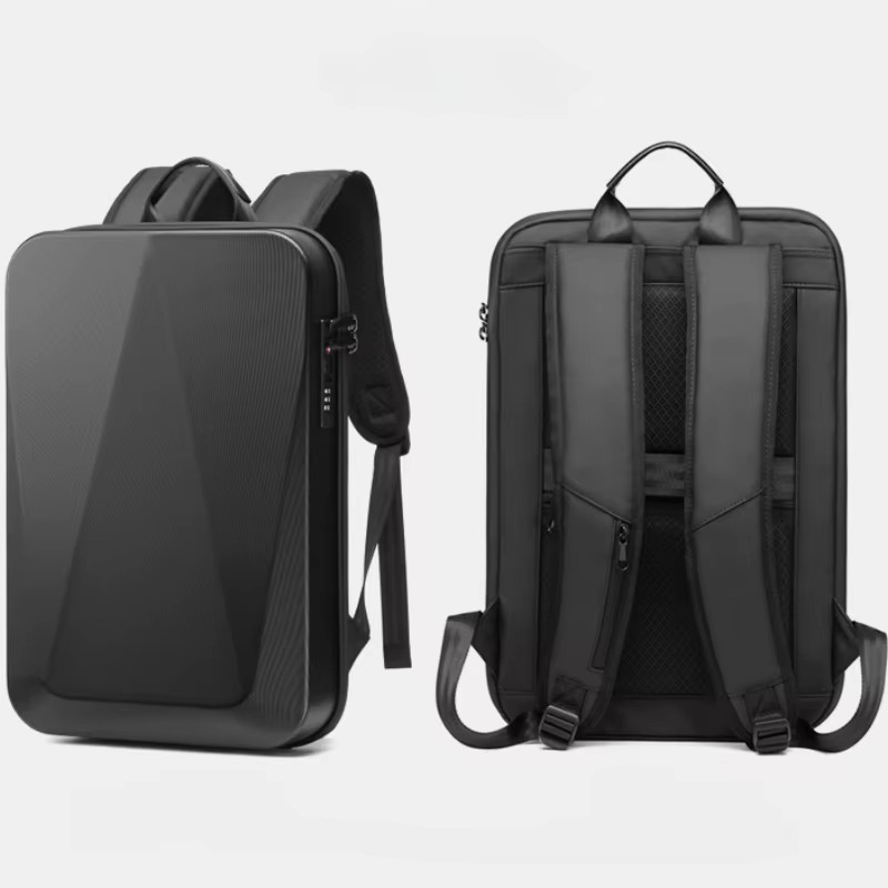 Fashion Hard Shell Anti-Thief Backpack Waterproof Man Backpacks Business Travel Bag Laptop Bag With TSA Password USB Charging