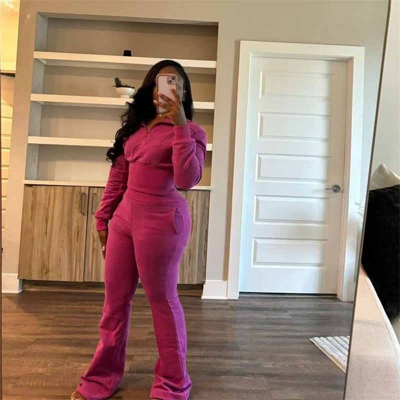 Women Tracksuits Two Pieces Set 2025 New Spring Autumn Solid Color Zipper Hoodie Drawstring Pants Fashion Casual Long Sleeved Hoodie Set