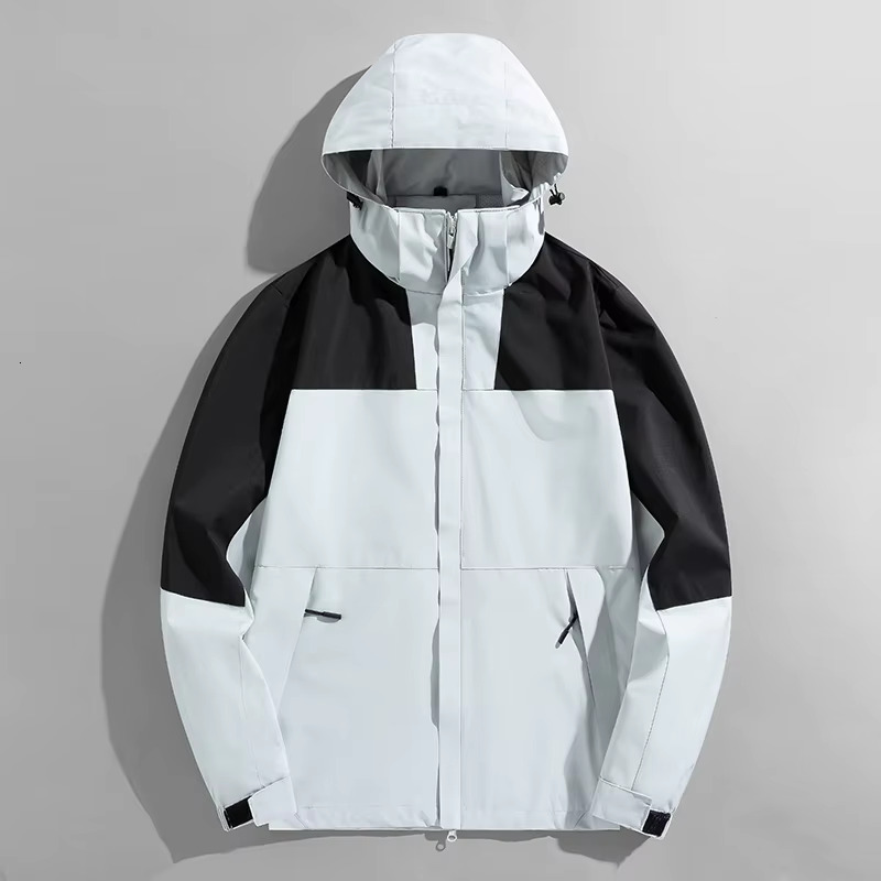 Waterproof Men's Autumn Single-Layer Tide Brand Jacket Plus Size Mountaineering Coat Fashion Printable .Windbreaker