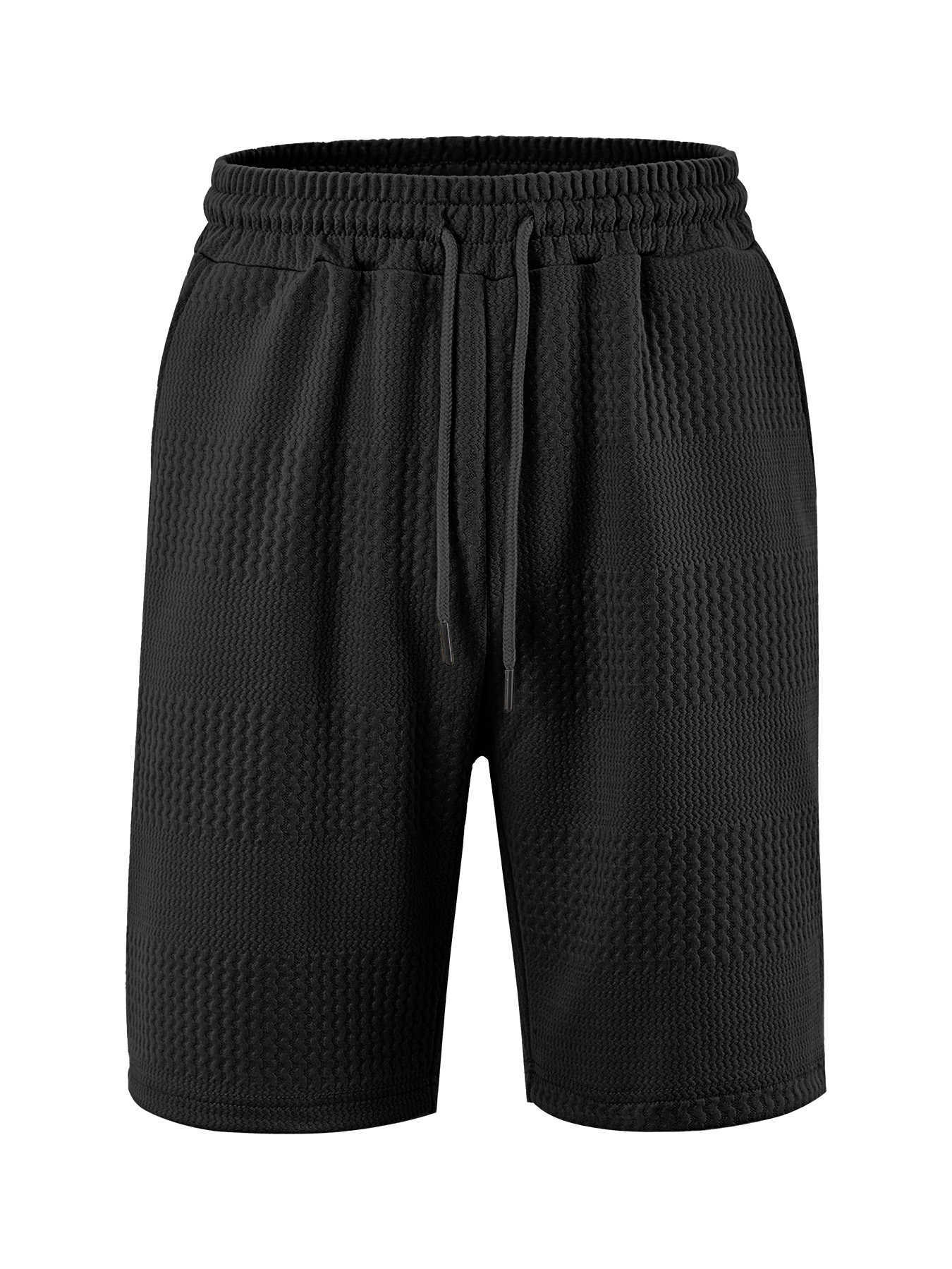 Mens European size TK cargo tray loose large horizontal jacquard fabric mens casual shorts beach pants W250212