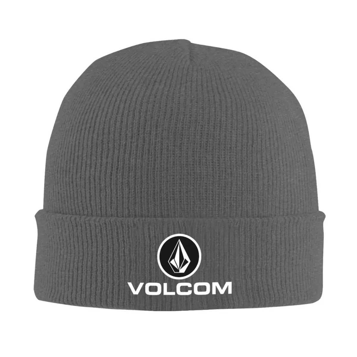 Best Simple Text Volc White Circle Warm Knitted Cap Fashion Bonnet Hat Autumn Winter Beanies Hats for Men Wen Adt X250212
