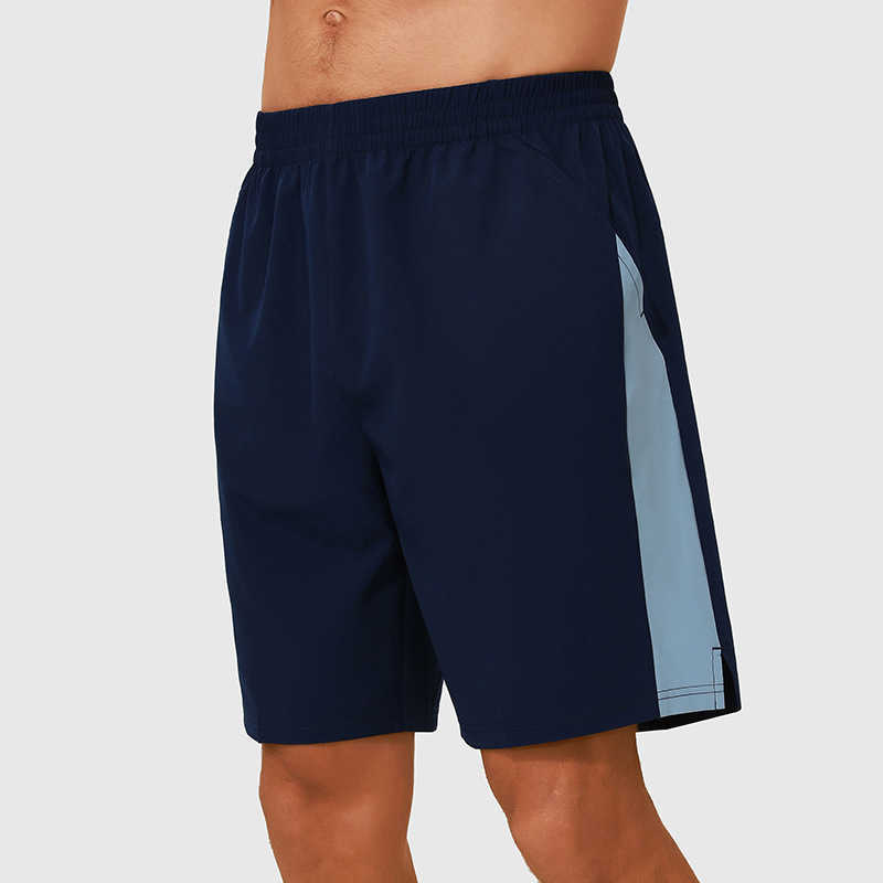 2024 new mens quick drying sports shorts lightweight and breathable summer loose color contrasting drawstring running and fitness shorts W250212