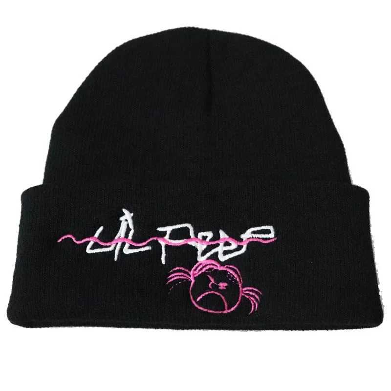 Casual Lil Peep Beanies Embroidery Warm Soft Knitted Hat Hip-Hop Bonnet Unisex X250212