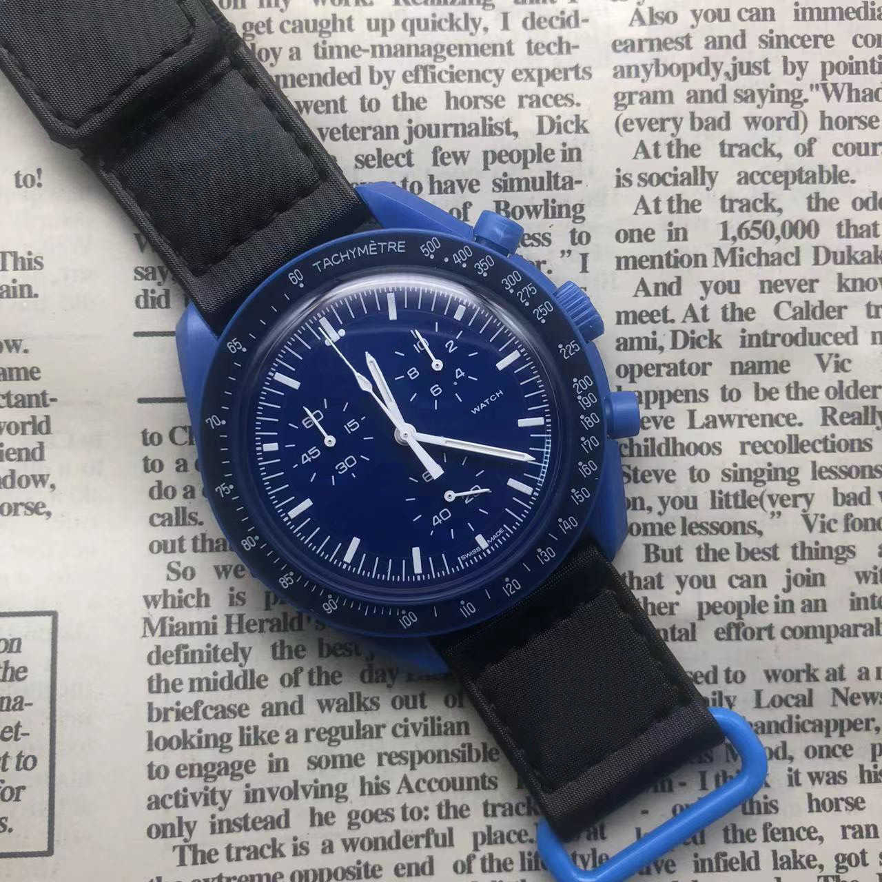 Moon Mercury Co branded Planet Space Watch Timing Six needle quartz watch is popular W250212