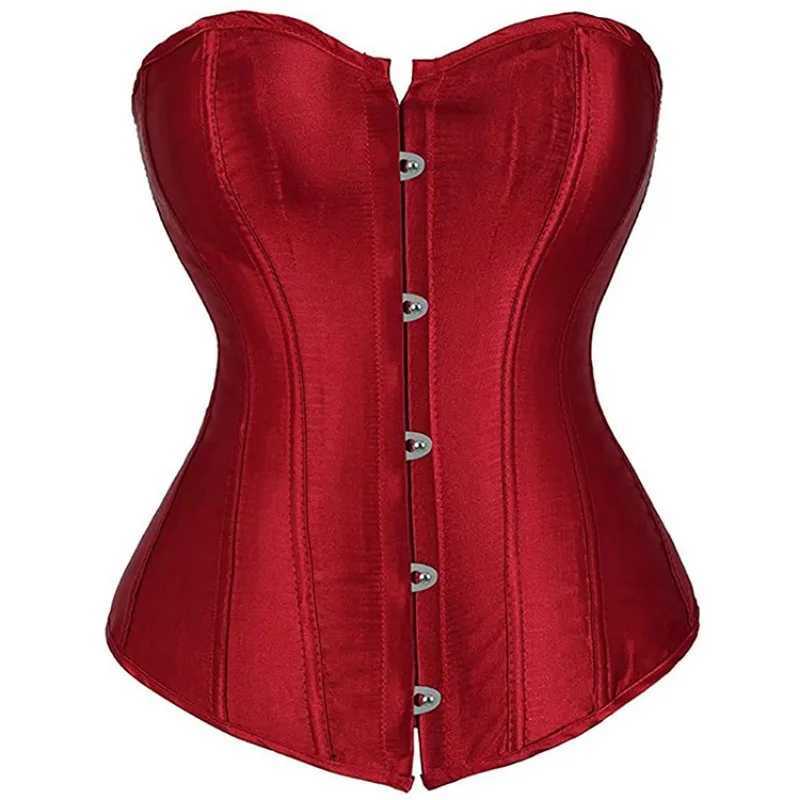Sexy Satin Body Shaper Underbust Corset Women Steampunk Bustier Top Lingerie Gothic Waist Trainer Shapewear Underwear ClothesXJ250212