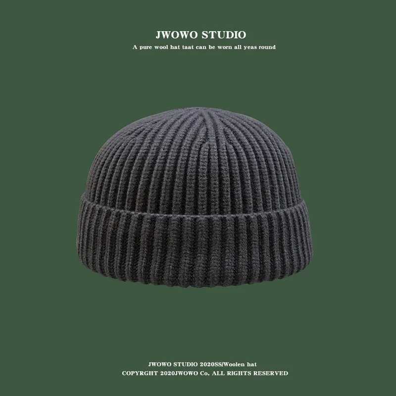 Fashion Hat Autumn Hat Winter Sweet Melon Mens Knitted Round Top Sugar Free Cold Bun Street Hip Hop Wool Beanie Sports Warm X250212