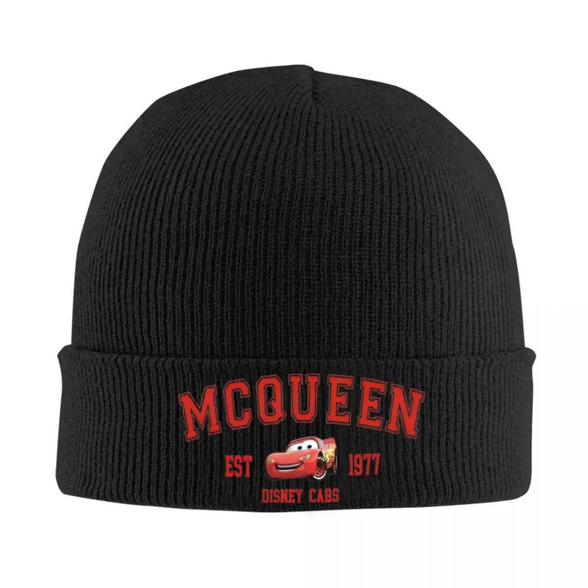 Lightning Mc Racing Red Car Fastest Knitted Hat Autumn Winter Beanies Warm Cartoon Hat Mens Text Acrylic Sklcap X250212