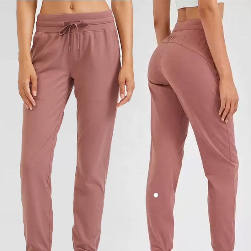 Womens Yoga Wear Jogging Pants Ready Pull Rope Stretchy High Waist Training Strap Pants