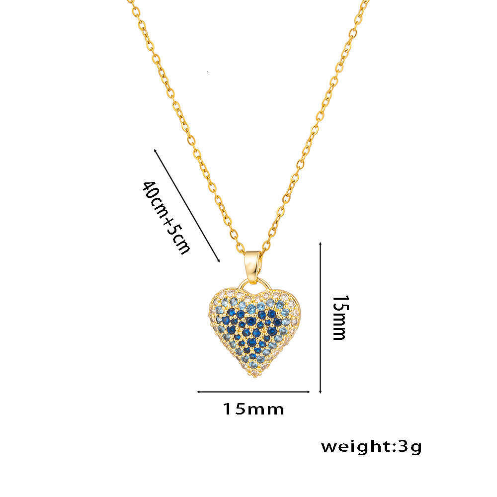 Designer Necklace For Women Europe and America's new personalized love necklace female heart shaped pendant Tiktok hot selling niche design high-