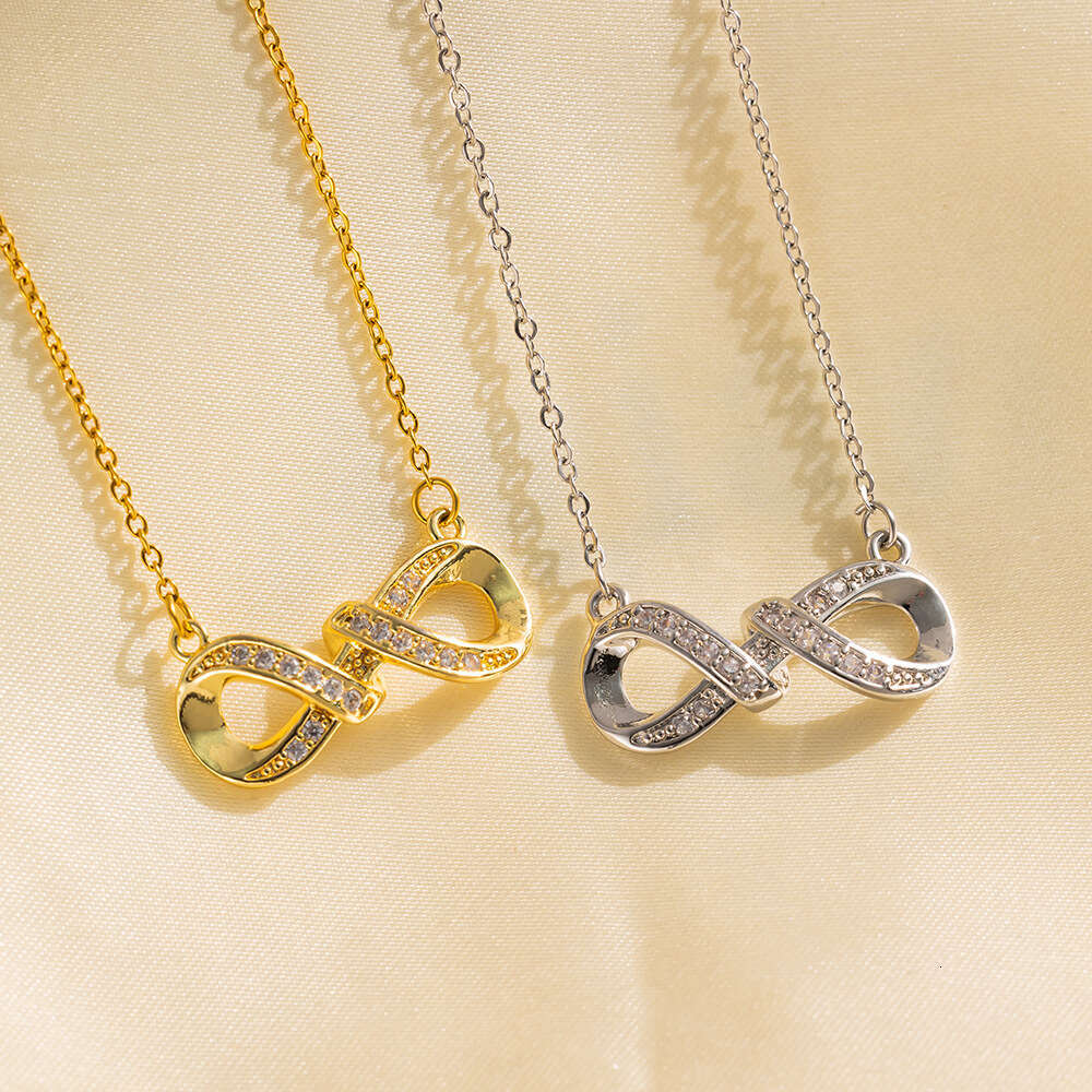 Hot Designer Necklace For Women Moissanite pendant Chain Fashionable and niche versatile 8-character necklace light luxury pendant designer jewelry pa