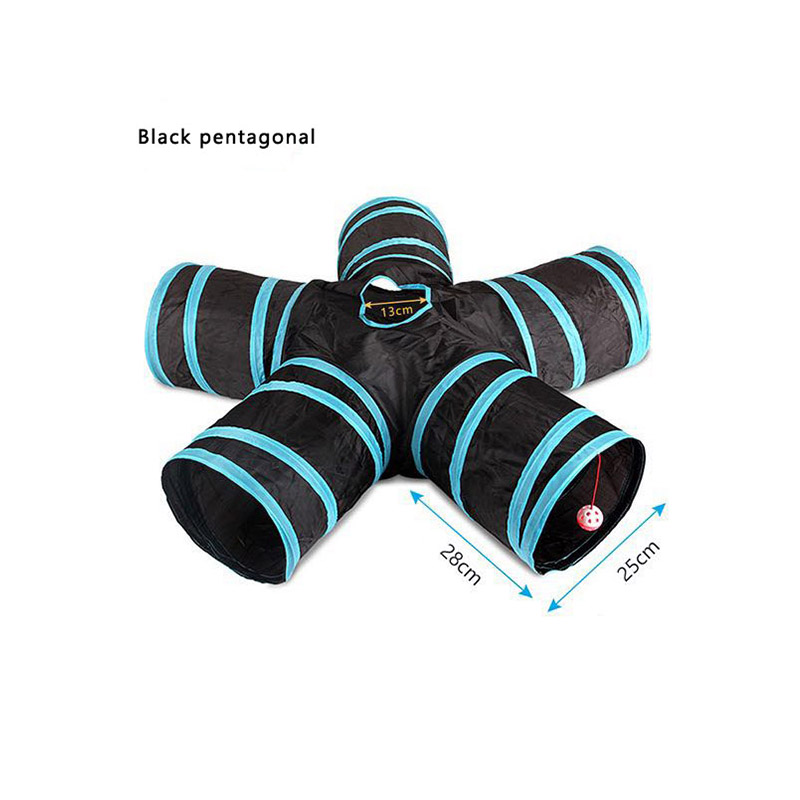 Interactive Crinkle Tunnel Cat Toy - Soft Polyester Fabric Perfect for Kittens and Adult Cats