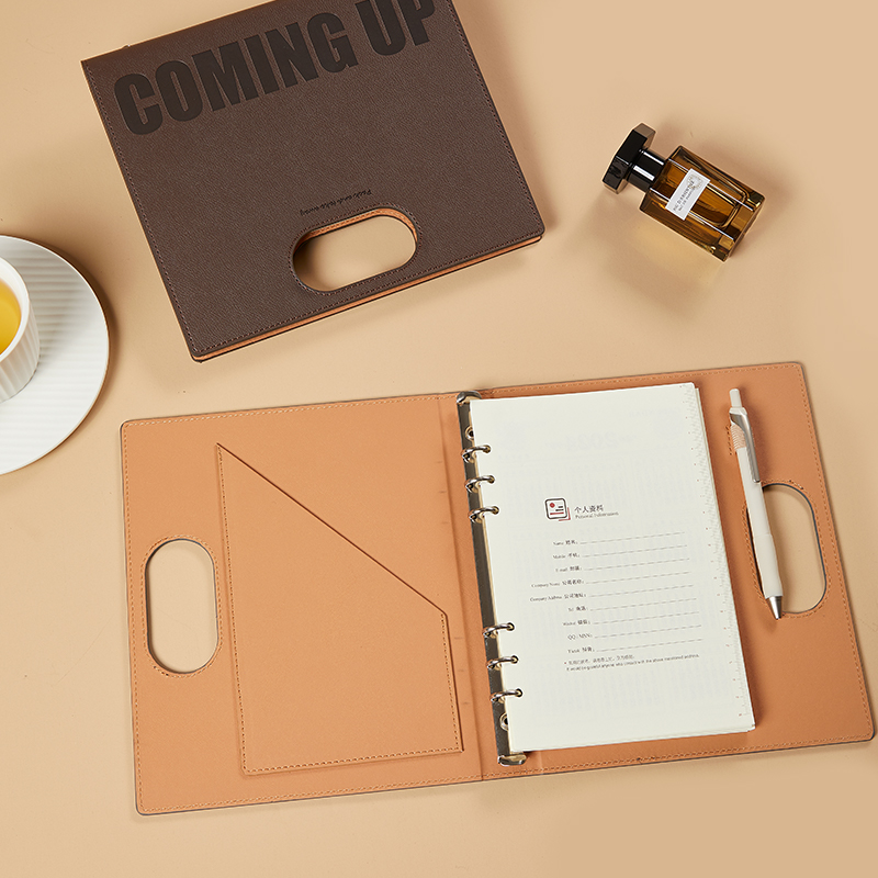 Professional Grade Small Leatherbound Booklet for Organizing Notes - Premium Quality Handled Workpad