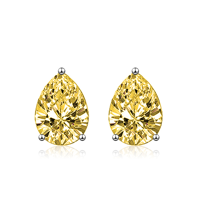 Rulalei Unique Brand Stud Earrings High Quality Luxury Jewelry Pure 100% 925 Sterling Silver Water Drop Blue Moissanite Diamond Party Women Wedding Ea