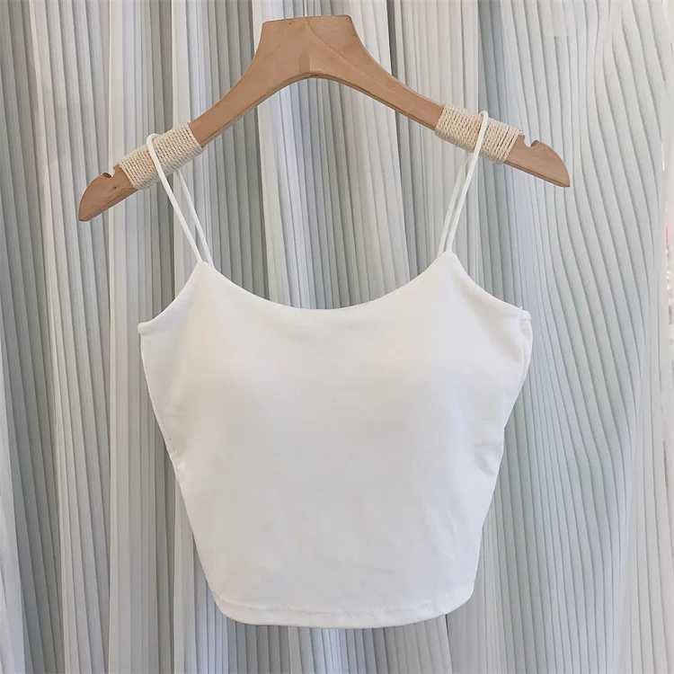 Tank Top For Women Summer Crop Tops Girls White Tube Top Fe Underwear Bras WomenS T-Shirt Sveless Vest Camisole 2023hotXJ250212
