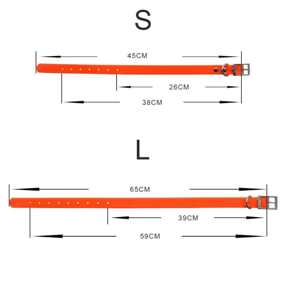 Dog Harnesses High Quality Large Dog Collar Adjustable TPU Durable Waterproof Pet Dog Collar For Puppy Strap Pure Color Dog Accessories H250217