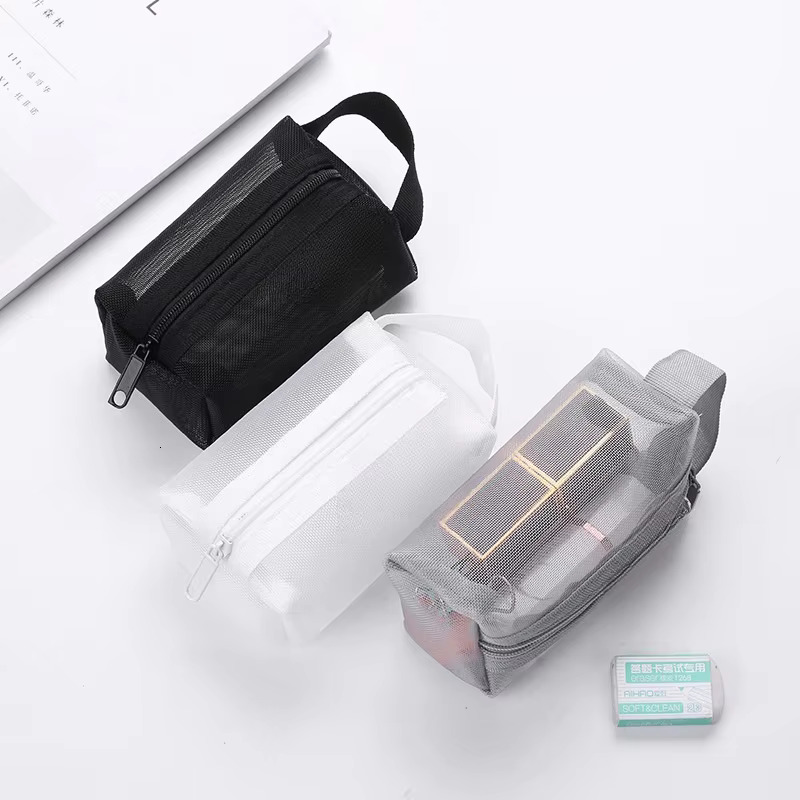 Travel Mesh Cosmetic Zipper For Women Wash Toiletry Bag Makeup Organizer Portable Storage Pouch swissmilitary