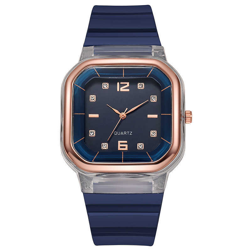 2022 New Jelly Watch for Womens Ins Simple and Fashionable Silicone Small Square Watch for Students Children and Girls Sports Watch W250212