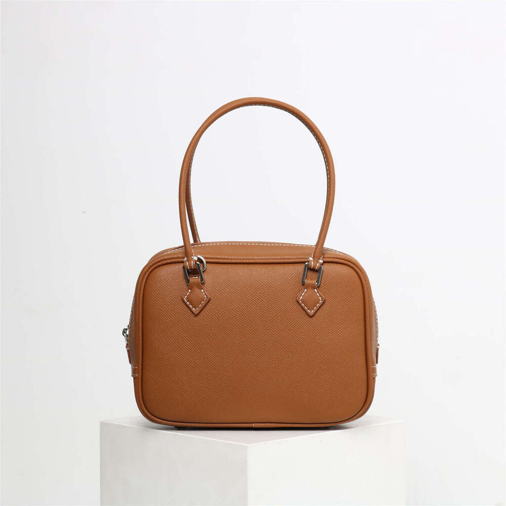 2024 New Fashion Genuine Women's Shoulder Bags Soft Leather Ladies Crossbody Bag High Quality Feather Handbags Brown