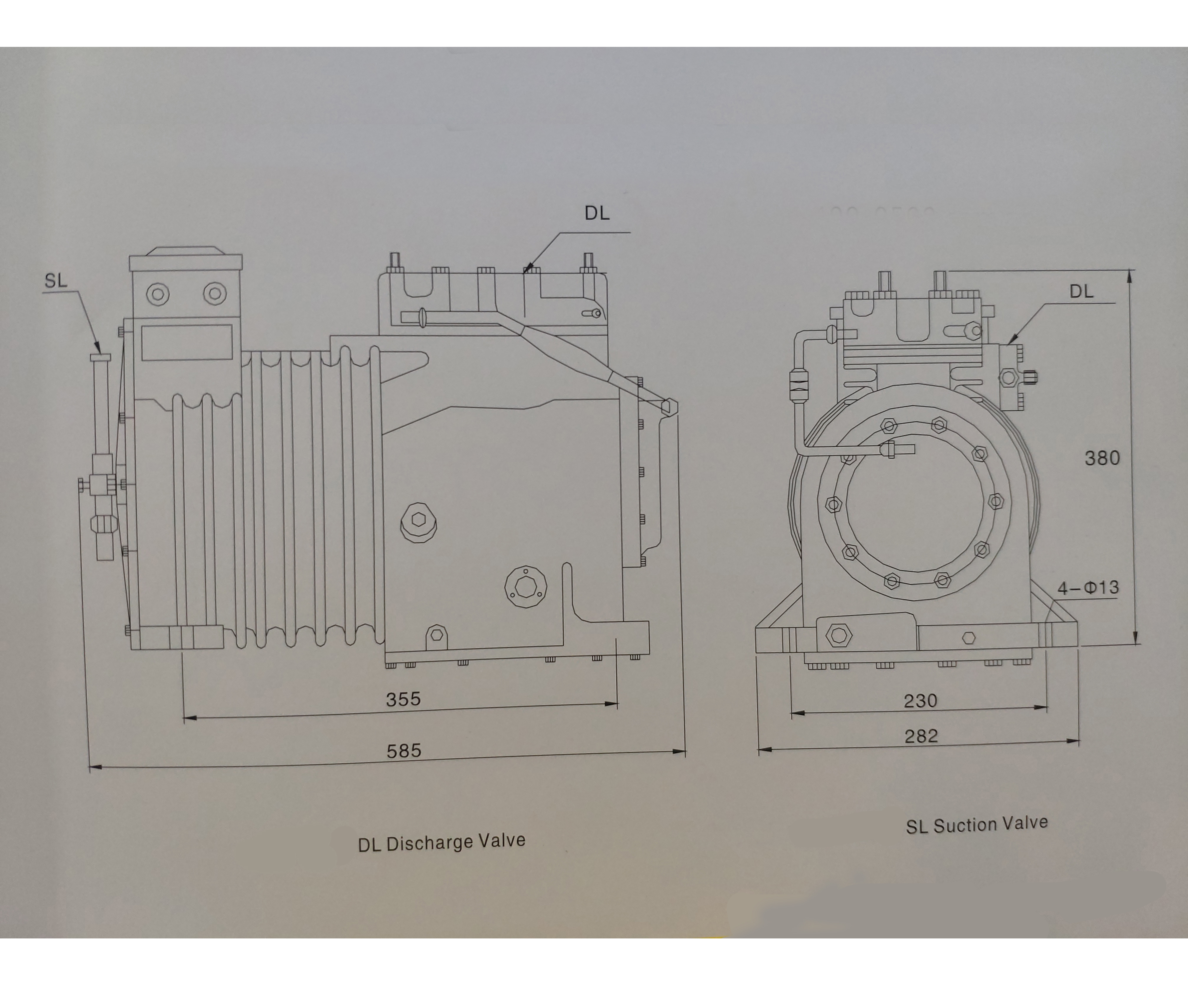 Semi-Closed Piston Refrigeration Compressor C-0400~0500