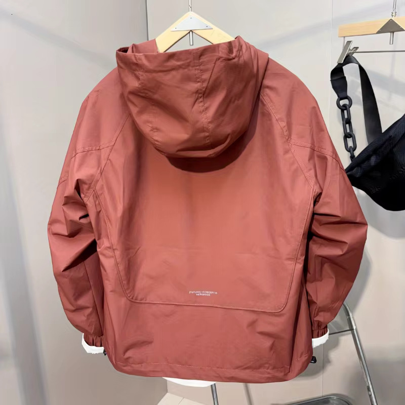 New American Trend Half-Zipper Hoodie Hooded Sweatshirt Pocket Spring Autumn Cargo Jacket Men Tops Streetwear Loose Outerwear