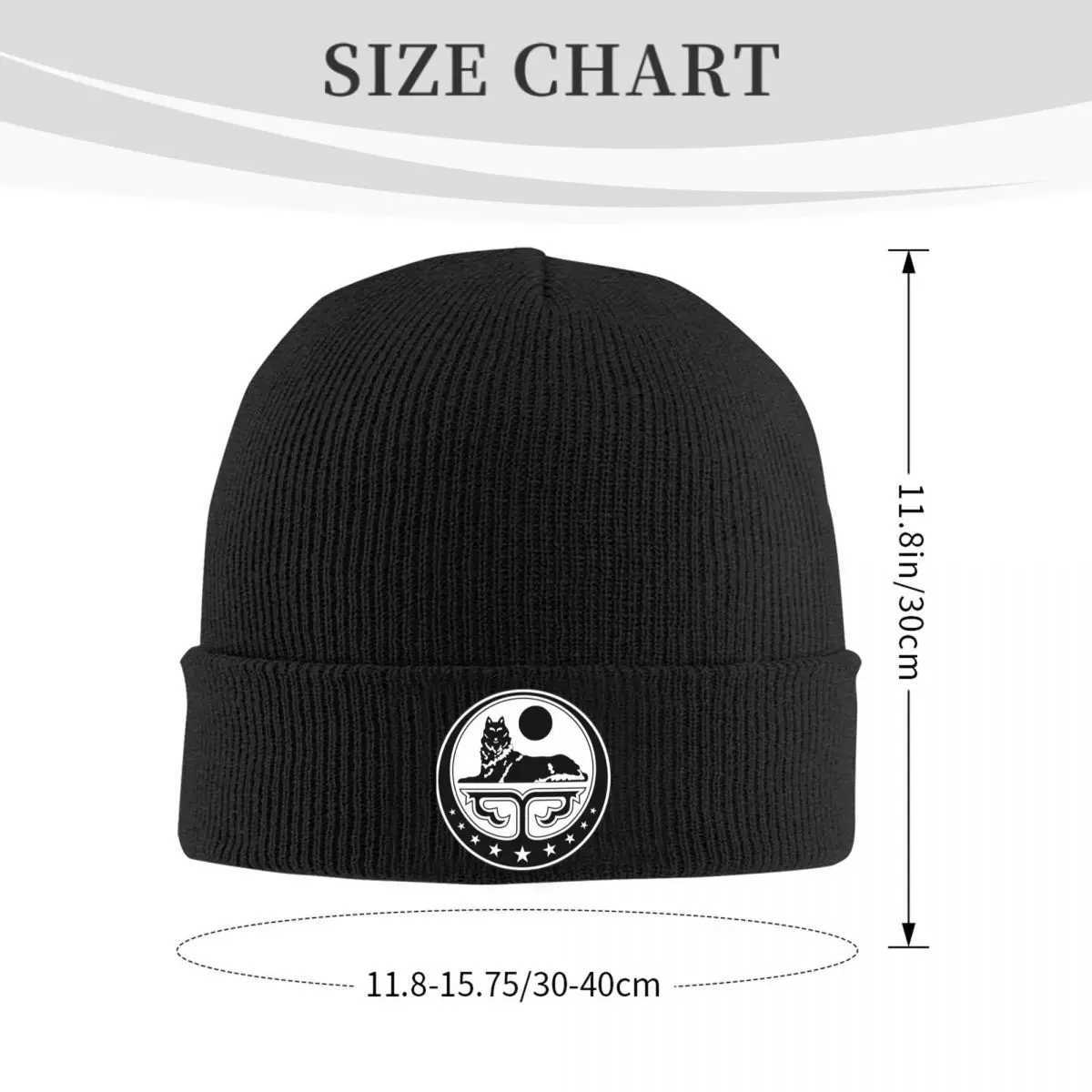 Chechen Coat of Arms Ichkeria Flag Knitted Hat Sklies Beanies Autumn/Winter Hat Acrylic Hook Knitted Hat X250212