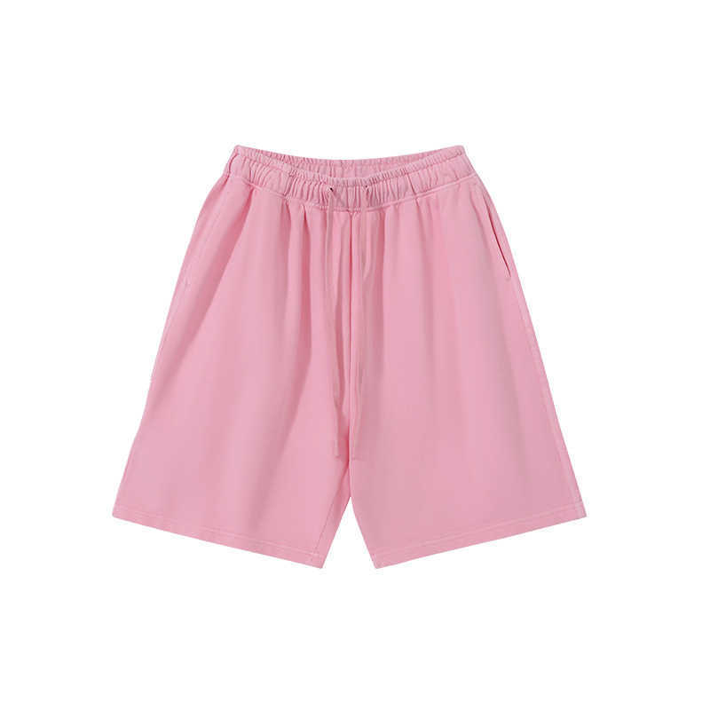 2025 Summer Washed Outdated Whitening Loose Trendy Brand Seven Cent Cotton Mens Sports and Leisure Shorts W250212