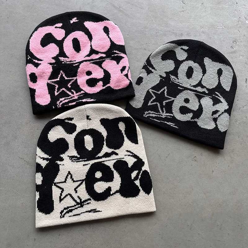 Vintage Y2K Wool Acrylic Wens Winter Warm Knitted Hat Harajuku Hip Hop Casual Beanie Outdoor Hat X250212