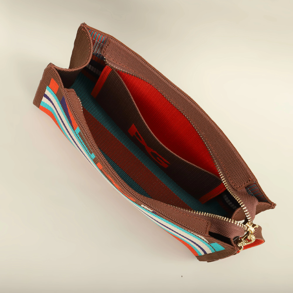 PG PATSY G Unique Style Design Shopping Colorful Striped Fashion Handbag