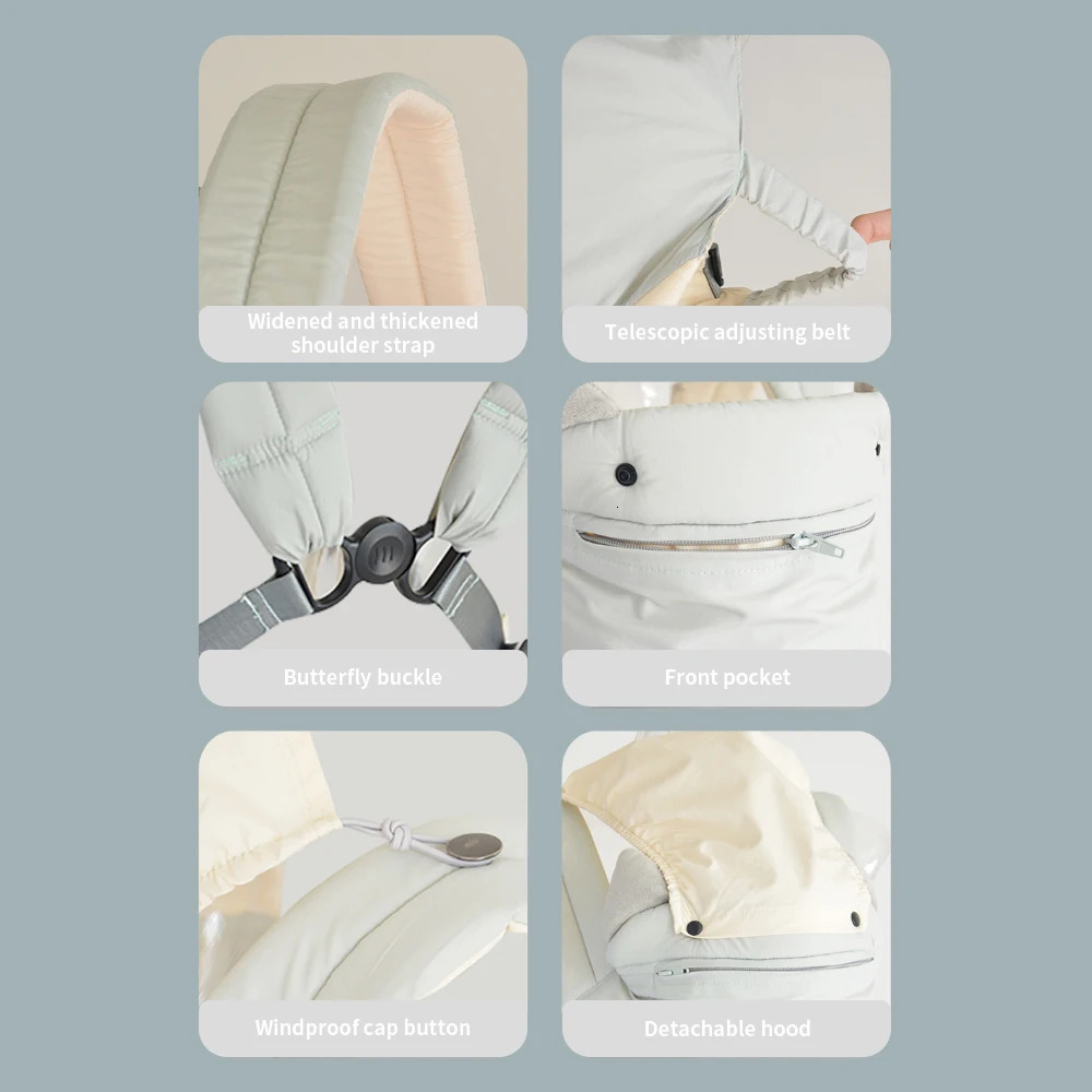 Kangaroo Shoulder Strap for Infants born Wrap Sling Ergonomic Cute Bite Towel Kid Cotton Breathable Front Facing Baby 250211