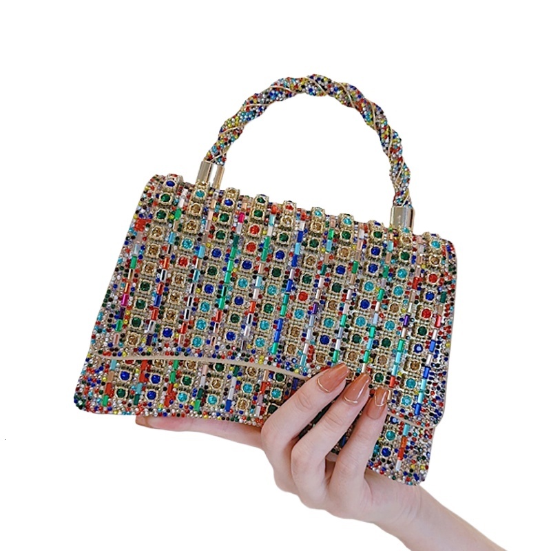 Dazzg High-End Custom-Made Evening Niche Design Small Square Bag, Women's New Fashion Single Shoulder Crossbody Bag
