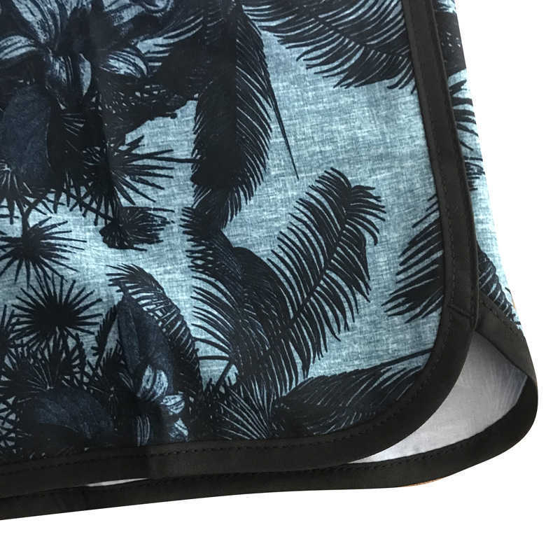 Hot selling stretch quick drying plant pattern surf print beach pants fitness mens feather flower shorts W250212