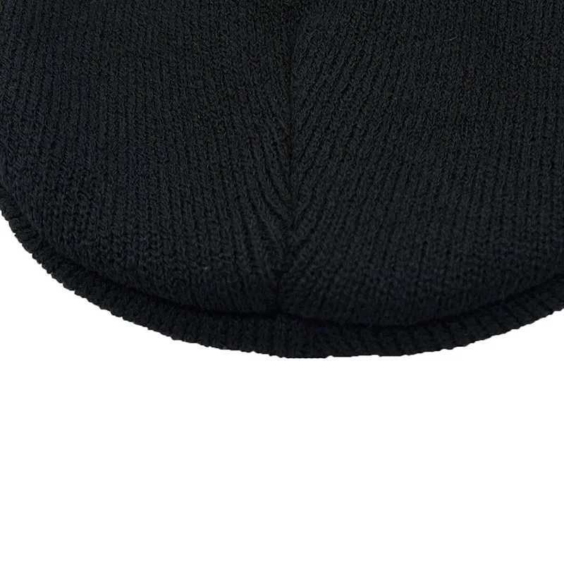 Winter Embroidery Skl Posture 66 Acrylic Knitted Bean Hat Mens Warm Outdoor Mountaineering Warm Cold Hat Youth W193 X250212