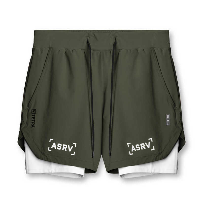 Summer mens sports shorts for outerwear American style anti glare double-layer shorts mens multi pocket trendy versatile quick drying pants W250212