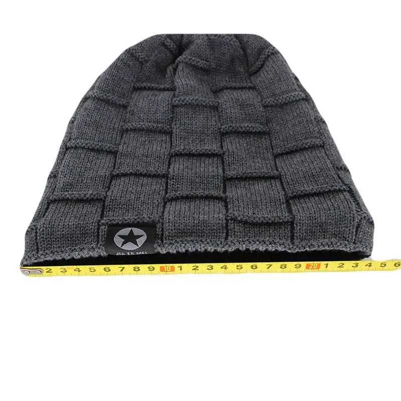 New unisex Beanie hat knitted wool warm winter thick soft elastic mens and fashionable Sklies X250212
