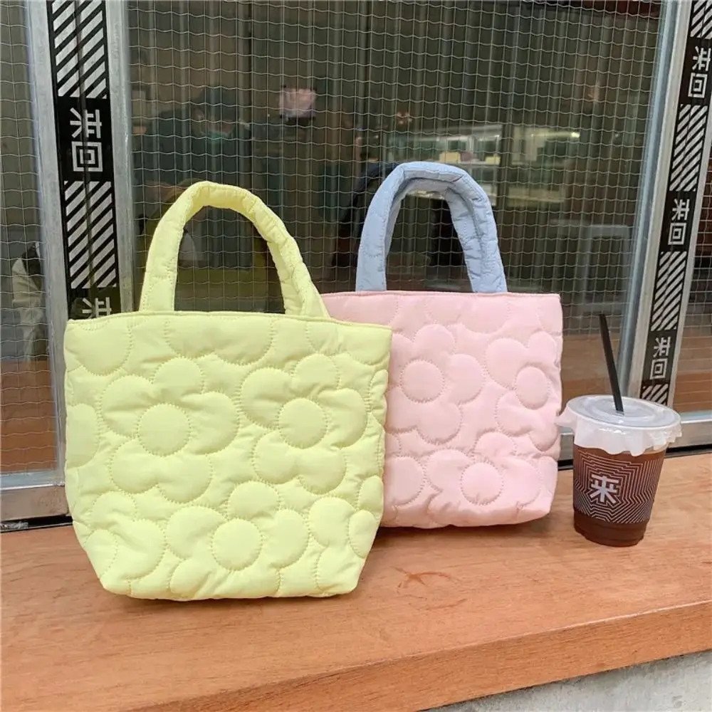 Lovly Flower Womens Small Handbags Quilted Flora Female Daily Lunch Shoulder Bag Simple Ladies Tote Clutch Purse Shopping Bags 250207