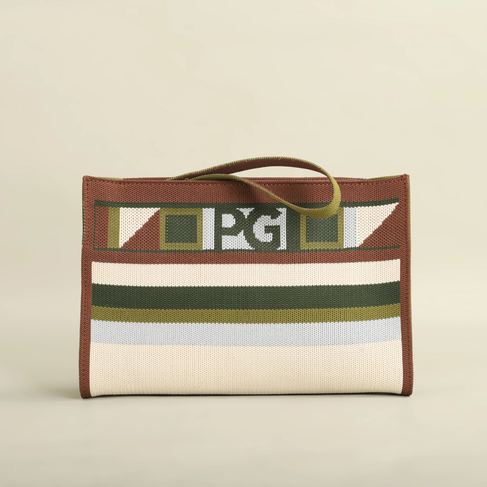 PG PATSY G Unique Style Design Shopping Colorful Striped Fashion Handbag