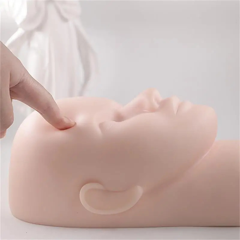 Mannequin Heads Eyelash Extensions Head Practice Closed Eyes Mannequin Head Massage Makeup Eyelash Extension Practice Model 250214