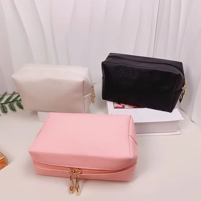 PU Leather Travel Cosmetic Bag Makeup BagTravel Wash Toiletry Organizer Purse Storage Handbag for Women Girls Make Up Pouch swissmilitary