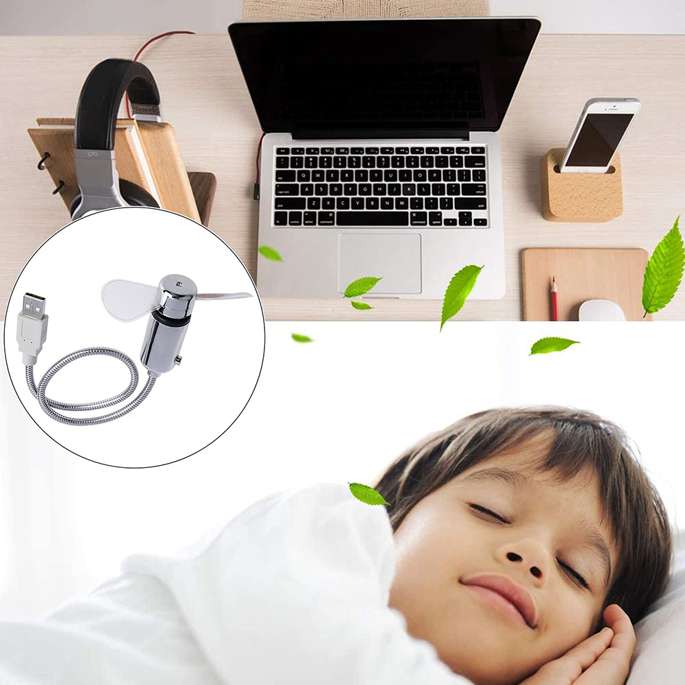 Updated USB Fan with Real Time Clock and 2 Kinds Temperature Displays, Personal Portable USB LED Clock Fan, USB Funny Toy Gadgets Gifts for Men Women 