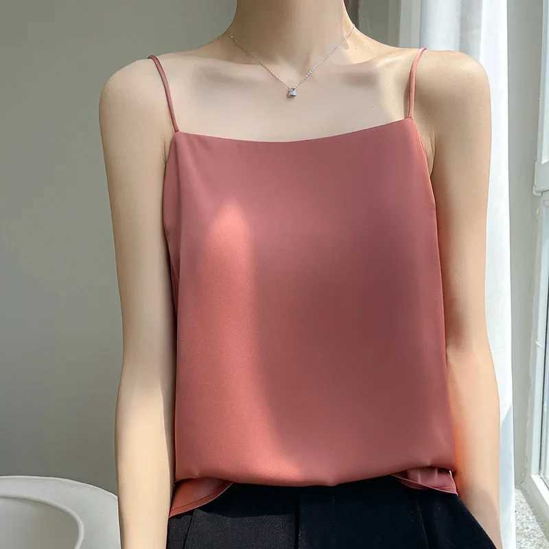 Casual Women Camis Tops Solid Spring Summer Tops Sexy Bottoming Tank Tops Office Lady Top 2024 Fashion Korean Camis Tank TopXJ250212