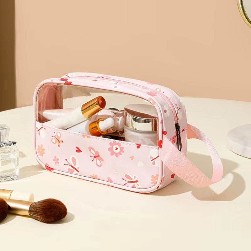 Portable Cosmetic Pouch Women Translucent Makeup Bag Large-Capacity Bath Wash Bags Multifunction Travel Waterproof Storage Case swissmilitary