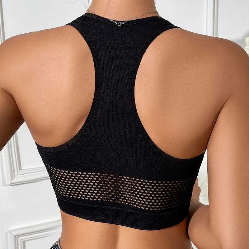 Women Sexy Tank Tops Fishnet Hollow Out Sports Off Shoulder Crop Top Fe Outwear Stretch Comfortable Casual Tanks Chic VestXJ250212