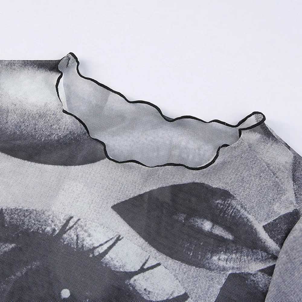 Women Sexy Eye Print Camis Crop Top Casual Tank Tops Vest Sveless Streetwear High Street Tee ShirtXJ250212