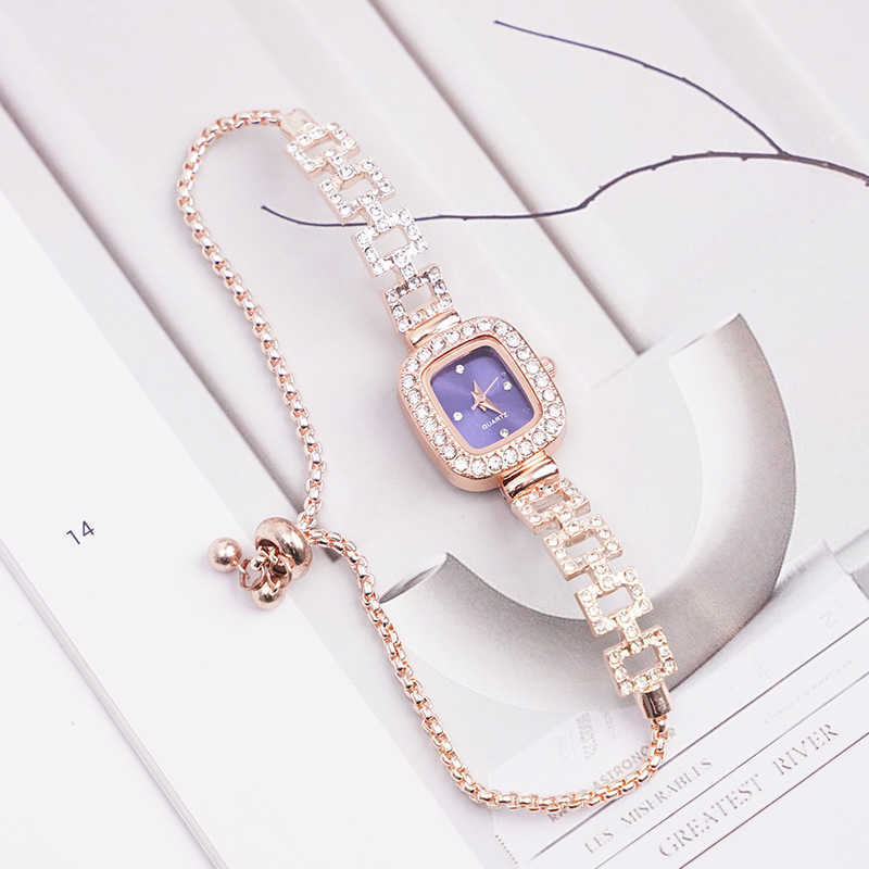 New alloy imitation mechanical watch with more precise needle running time stylish and business oriented dial high-end womens bracelet watch W250212