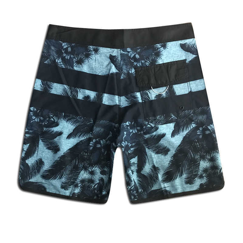 Hot selling stretch quick drying plant pattern surf print beach pants fitness mens feather flower shorts W250212