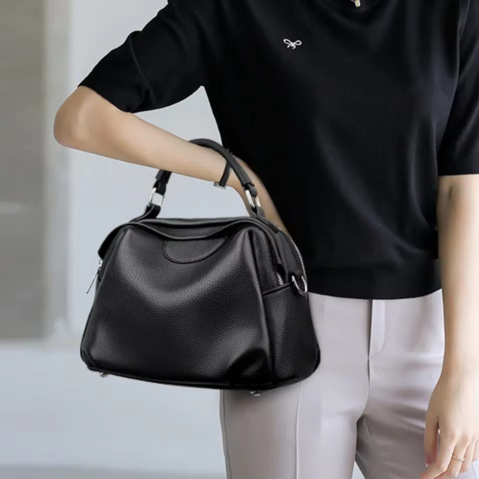 Large Capacity Leather Women Tote Bag Designer Many Pocket Female Shoulder Messenger Bags Ladies Handbag Sac A Main