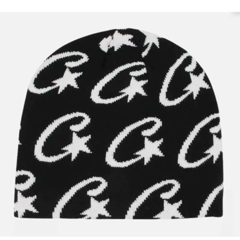 Knitting Cap Monogram Beanie Bonnet Y2k Beanies Fashion Print Men Wens Cap Warm Winter Hats Fashion Wool Cold Caps X250212